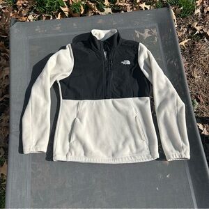 Womens The North Face quarter zip Ladies Fleece Jacket Black White size small